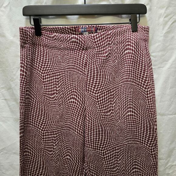 Urban Outfitters flared stretchy knit pants large high rise pull on fun casual - Picture 2 of 10
